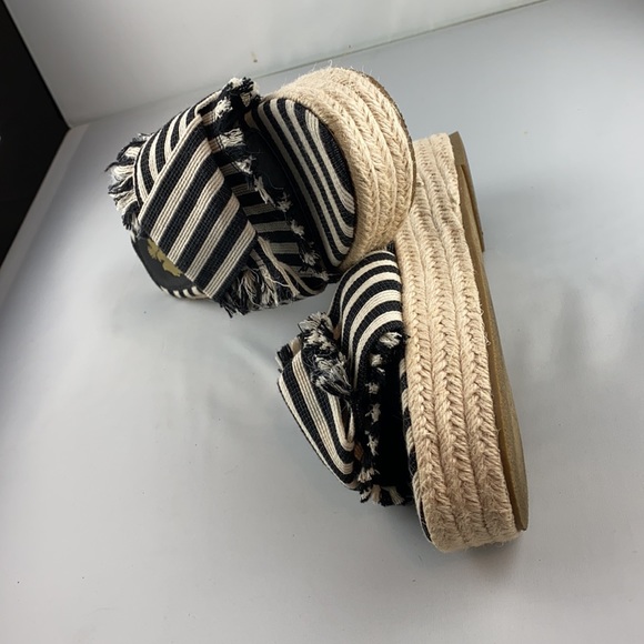 Toes espadrille canvas striped slides size 9 - Picture 6 of 6